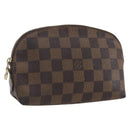 LOUIS VUITTON Damier Ebene Pochette Cosmetic PM Pouch N47516 LV Auth 166844-1