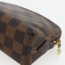 LOUIS VUITTON Damier Ebene Pochette Cosmetic PM Pouch N47516 LV Auth 166844-15