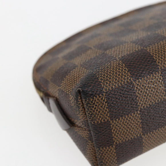 LOUIS VUITTON Damier Ebene Pochette Cosmetic PM Pouch N47516 LV Auth 166844