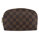 LOUIS VUITTON Damier Ebene Pochette Cosmetic PM Pouch N47516 LV Auth 166844-13