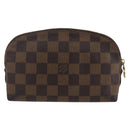 LOUIS VUITTON Damier Ebene Pochette Cosmetic PM Pouch N47516 LV Auth 166844-2