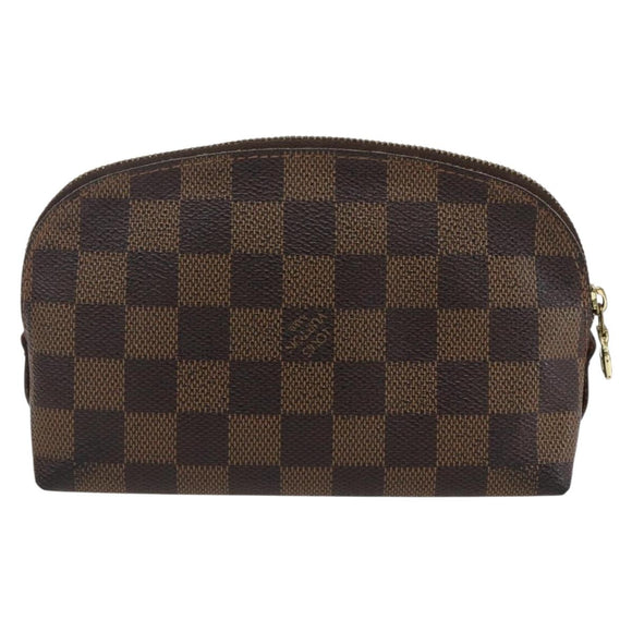 LOUIS VUITTON Damier Ebene Pochette Cosmetic PM Pouch N47516 LV Auth 166844