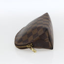 LOUIS VUITTON Damier Ebene Pochette Cosmetic PM Pouch N47516 LV Auth 166844-3