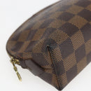 LOUIS VUITTON Damier Ebene Pochette Cosmetic PM Pouch N47516 LV Auth 166844-14