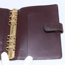 LOUIS VUITTON Taiga Agenda MM Day Planner Cover Acajou R20416 LV Auth 166846-19