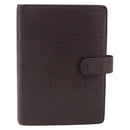 LOUIS VUITTON Taiga Agenda MM Day Planner Cover Acajou R20416 LV Auth 166846-13