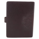 LOUIS VUITTON Taiga Agenda MM Day Planner Cover Acajou R20416 LV Auth 166846-2