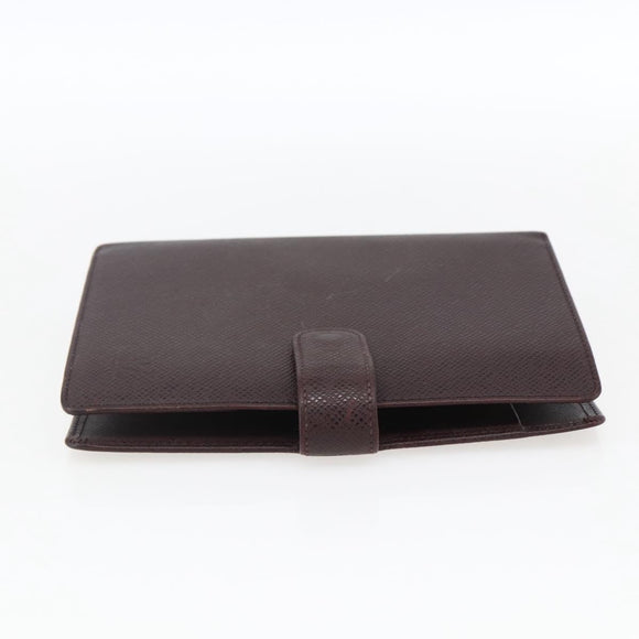 LOUIS VUITTON Taiga Agenda MM Day Planner Cover Acajou R20416 LV Auth 166846
