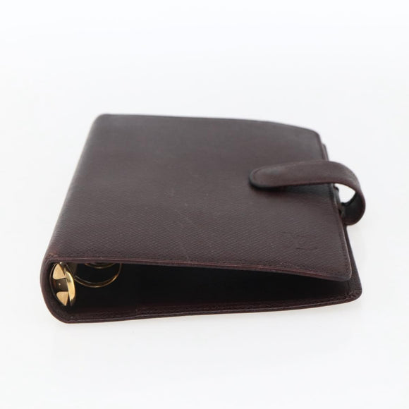 LOUIS VUITTON Taiga Agenda MM Day Planner Cover Acajou R20416 LV Auth 166846