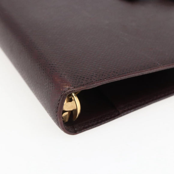 LOUIS VUITTON Taiga Agenda MM Day Planner Cover Acajou R20416 LV Auth 166846