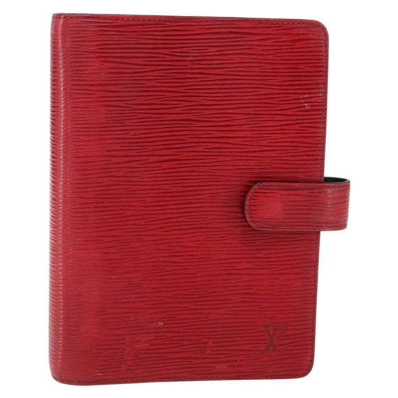 LOUIS VUITTON Epi Agenda MM Day Planner Cover Red R20047 LV Auth 166847