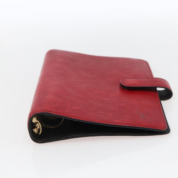 LOUIS VUITTON Epi Agenda MM Day Planner Cover Red R20047 LV Auth 166847