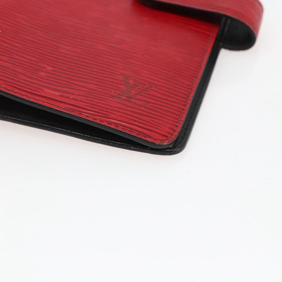 LOUIS VUITTON Epi Agenda MM Day Planner Cover Red R20047 LV Auth 166847