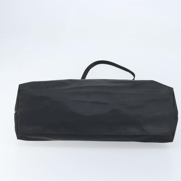 Salvatore Ferragamo Gancini Hand Bag Nylon 2way Black Silver Auth 166849