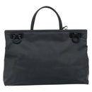 Salvatore Ferragamo Gancini Hand Bag Nylon 2way Black Silver Auth 166849-2