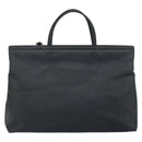 Salvatore Ferragamo Gancini Hand Bag Nylon 2way Black Silver Auth 166849-3