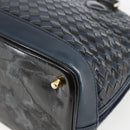 BALLY Hand Bag Leather Black Gold Auth 166850-12