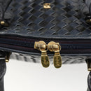 BALLY Hand Bag Leather Black Gold Auth 166850-14