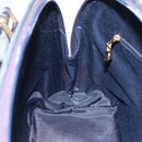 BALLY Hand Bag Leather Black Gold Auth 166850-18