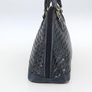BALLY Hand Bag Leather Black Gold Auth 166850-4