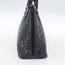 BALLY Hand Bag Leather Black Gold Auth 166850-5