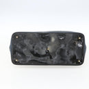BALLY Hand Bag Leather Black Gold Auth 166850-9