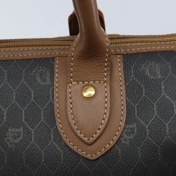Christian Dior Honingraat Canvas Handtas PVC Zwart Goud Authentic 166851