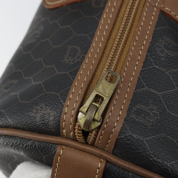Christian Dior Honingraat Canvas Handtas PVC Zwart Goud Authentic 166851
