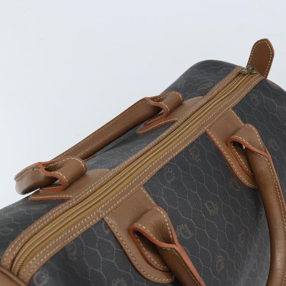 Christian Dior Honingraat Canvas Handtas PVC Zwart Goud Authentic 166851