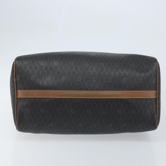 Christian Dior Honingraat Canvas Handtas PVC Zwart Goud Authentic 166851