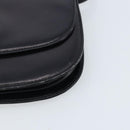 CELINE Shoulder Bag Leather Black Gold Auth 166854-10