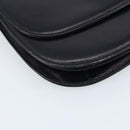 CELINE Shoulder Bag Leather Black Gold Auth 166854-11
