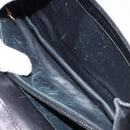 CELINE Shoulder Bag Leather Black Gold Auth 166854-21