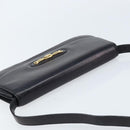 CELINE Shoulder Bag Leather Black Gold Auth 166854-6