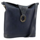 Christian Dior Shoulder Bag PVC Black Gold Auth 166855-1