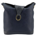 Christian Dior Shoulder Bag PVC Black Gold Auth 166855-2