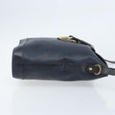 Christian Dior Shoulder Bag PVC Black Gold Auth 166855-4