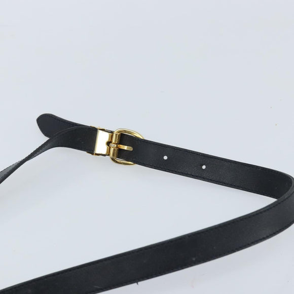 Christian Dior Shoulder Bag PVC Black Gold Auth 166855