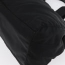 PRADA Hand Bag Nylon 2way Black Silver Auth 166856-16