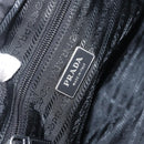 PRADA Hand Bag Nylon 2way Black Silver Auth 166856-20