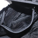 PRADA Hand Bag Nylon 2way Black Silver Auth 166856-24