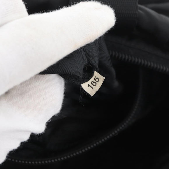 PRADA Hand Bag Nylon 2way Black Silver Auth 166856