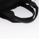 PRADA Hand Bag Nylon 2way Black Silver Auth 166856-7