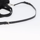 PRADA Hand Bag Nylon 2way Black Silver Auth 166856-8