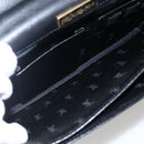 SAINT LAURENT Hand Bag Leather Black Gold Auth 166857-11