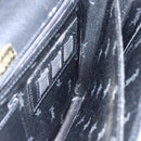 SAINT LAURENT Hand Bag Leather Black Gold Auth 166857-18