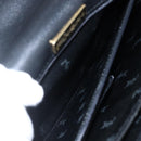 SAINT LAURENT Hand Bag Leather Black Gold Auth 166857-21