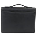 SAINT LAURENT Hand Bag Leather Black Gold Auth 166857-2