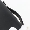 SAINT LAURENT Hand Bag Leather Black Gold Auth 166857-8