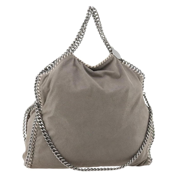 Stella MacCartney Chain Falabella Bag polyester 2way Gray 234387 Auth 166859